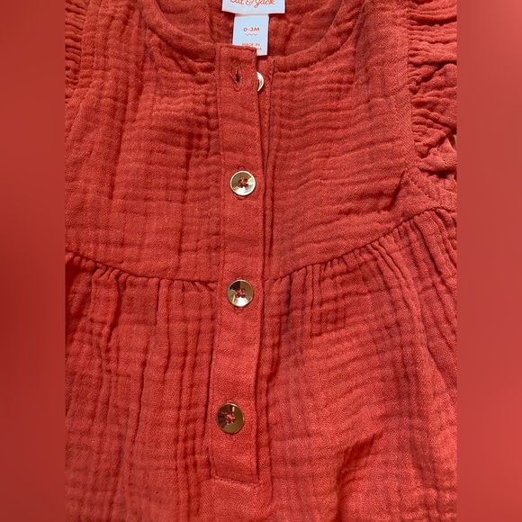NWT Cat & jack red sleeveless onesie 3M - Picture 2 of 3